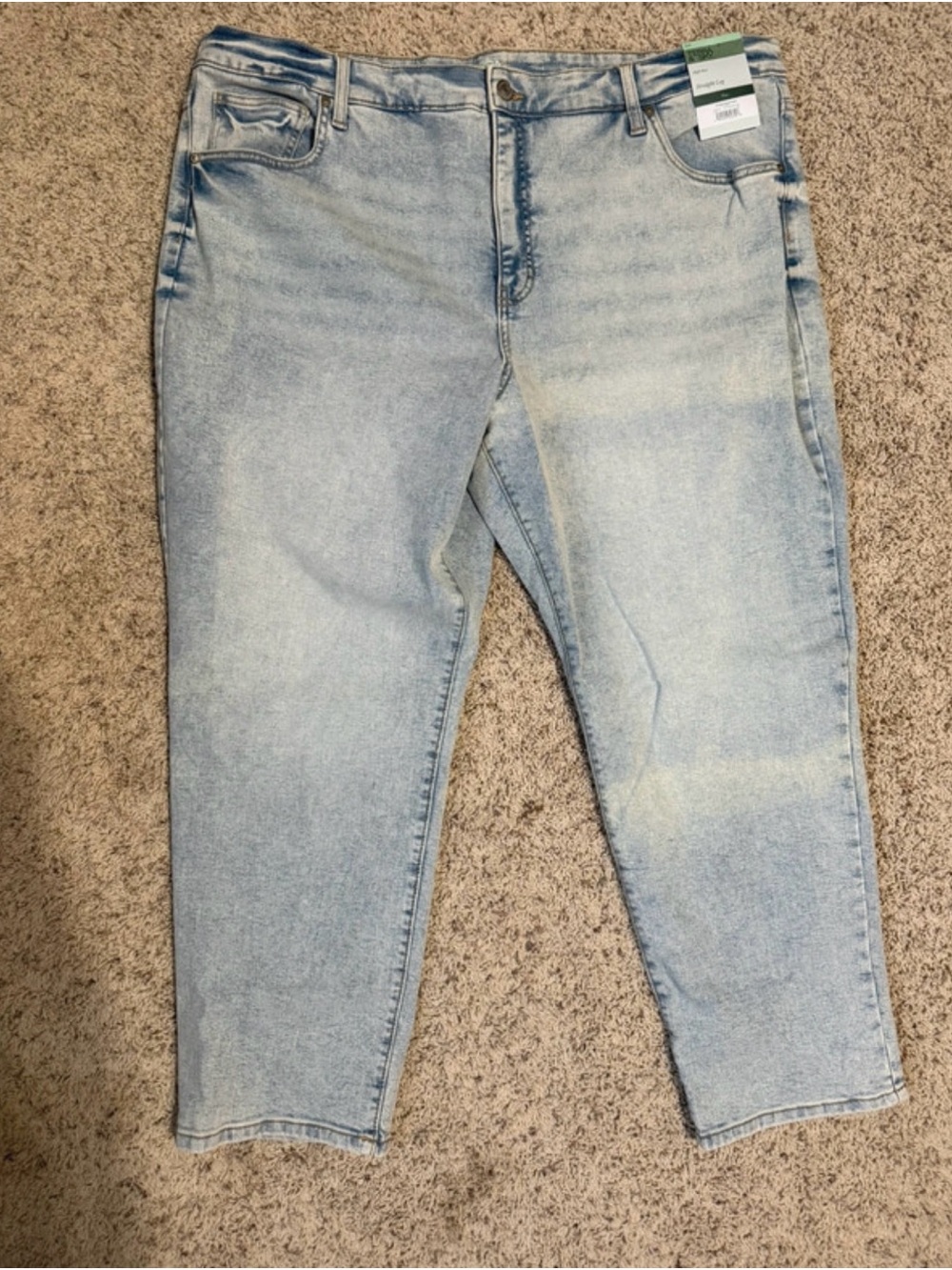 Terra & Sky Light Wash Straight Leg Jeans
